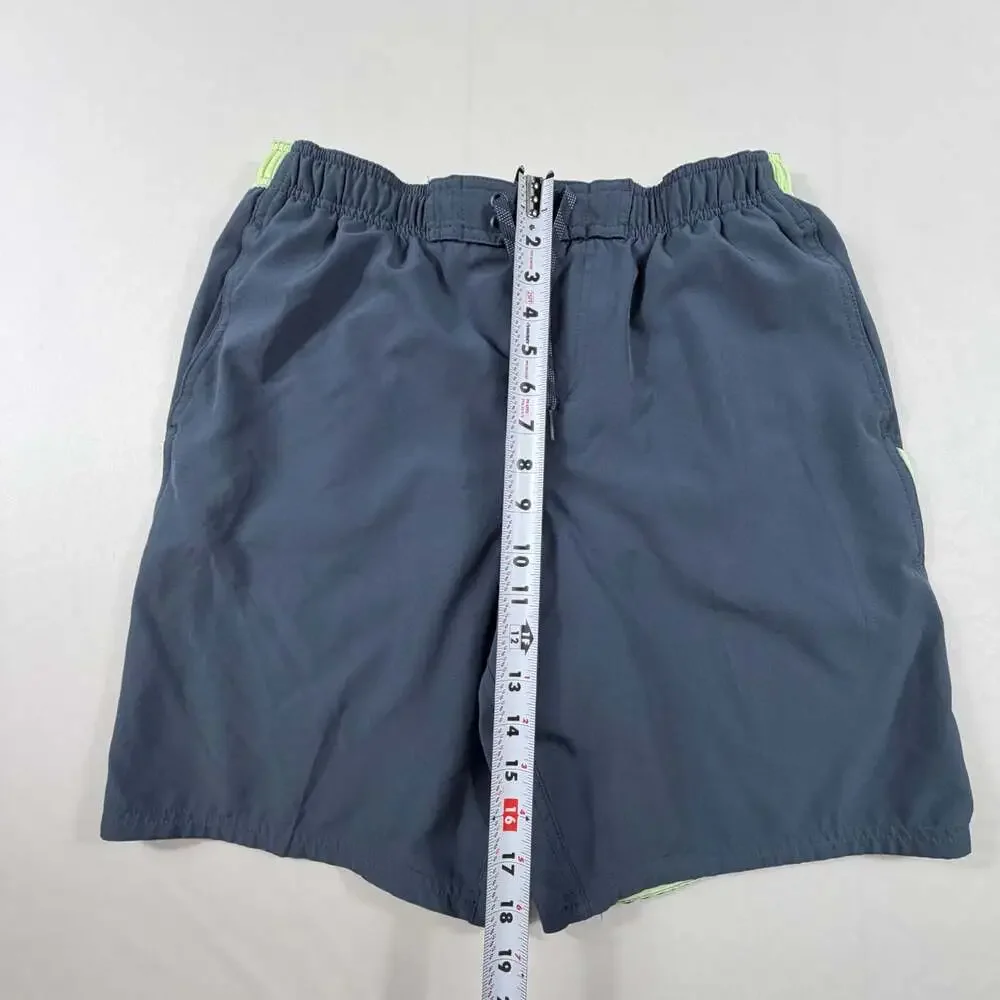 Nike Contend 2.0 Volley Swim Trunks Gray/Neon Green Size Large
